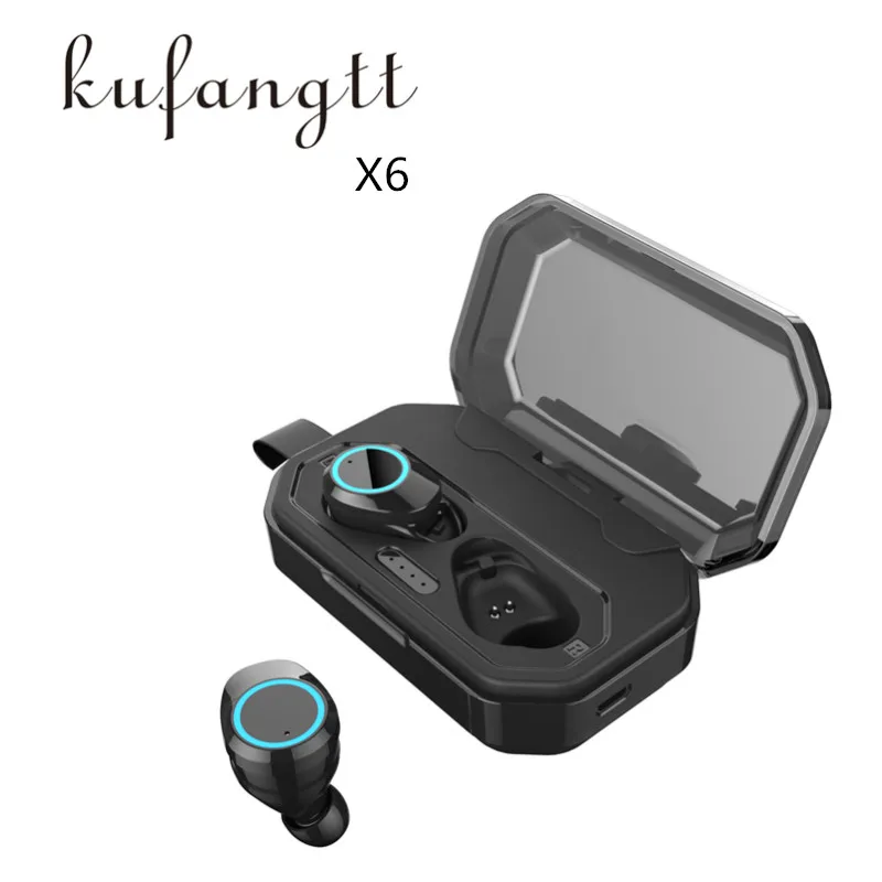 

KuFangTT Hot Selling Upgraded IPX7 Waterproof Wireless Bluetooth 5.0 Fngerprint Touch Mini Earphones With Handsfree Microphone