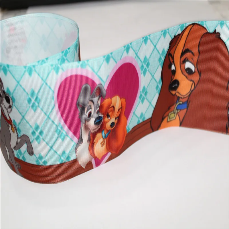 

9 16 22 25 38 50 75 mm Width 100% Polyester dog Printed Grosgrain Ribbon or Satin Ribbon 50yards , PR09