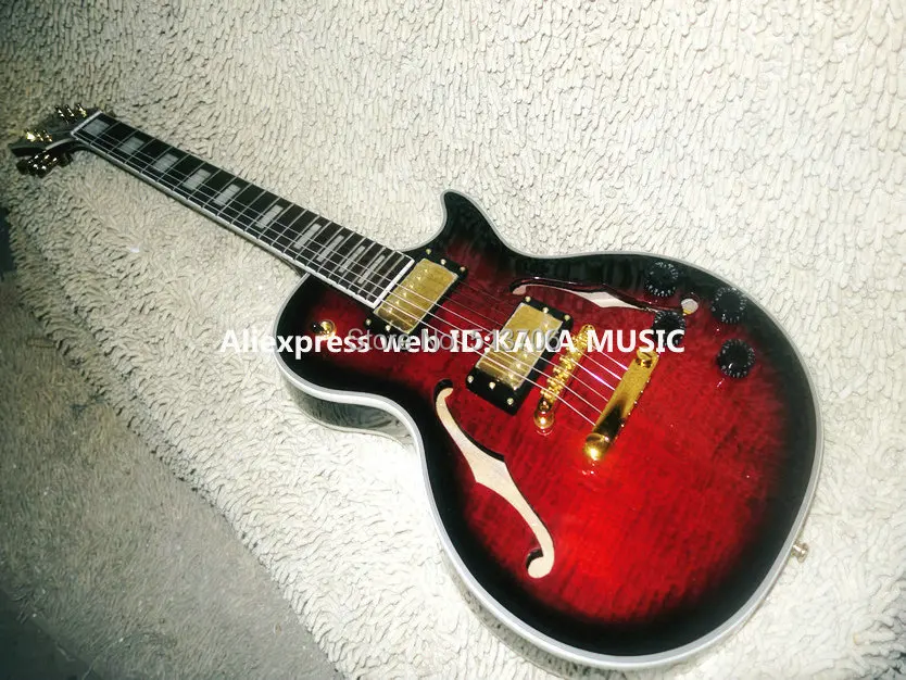 

New Arrival Black Cherry Custom Electric Guitar Gold Hardware Best Selling Free Shipping