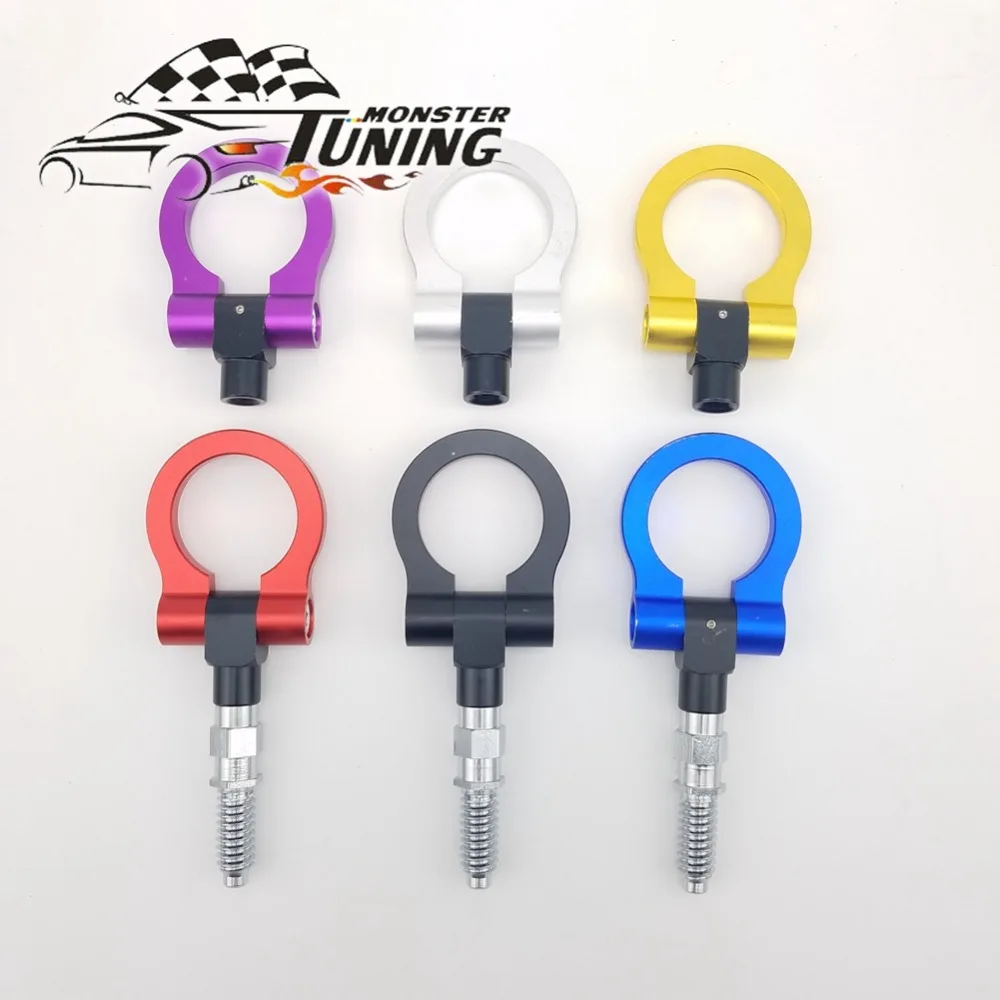 

Tuning Monster European Car Auto Trailer Hook Eye Tow Towing Racing Front Rear Universal Tow Hook