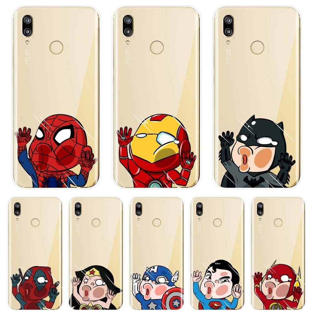 

Phone Case For Huawei P10 P20 P8 P9 Lite 2017 P20 Pro P10 P Smart Plus P9 Lite Mini Marvel Batman Funny Silicone Soft Back Cover