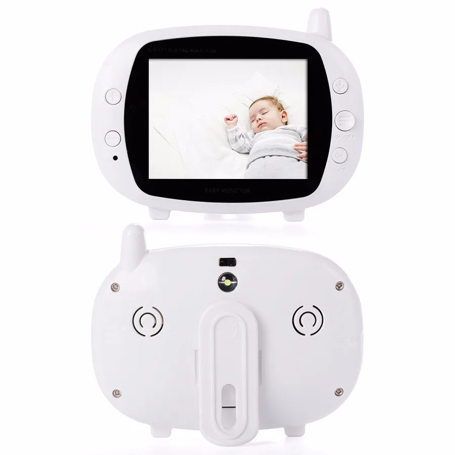 Babykam bebek telsiz нянечки ИК ночного видения baby домофон колыбельные Температура монитор 3,5 дюймов ЖК-дисплей bebek kamera монитор