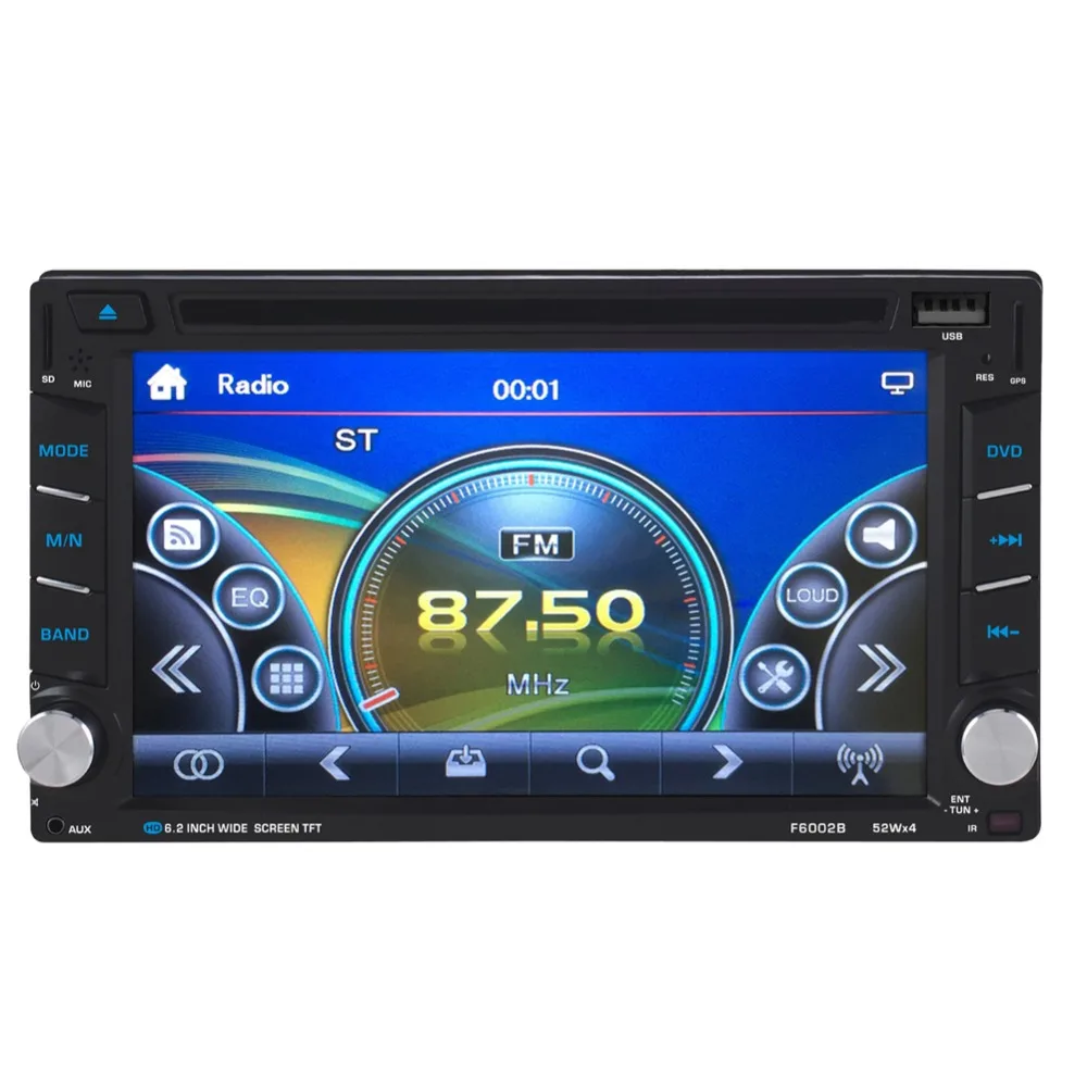 

6.2 Inch Bluetooth High Definition Digital Touch Screen Car Dual Spindle DVD Player GPS Navigation FM/FM Radio