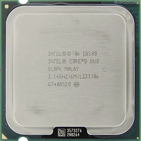 Процессор Intel Core 2 Duo E8500 SLB9K SLAPK 3 16 ГГц 6 Мб 1333 МГц сокет 775|core duo|intel core duo775 cpu |