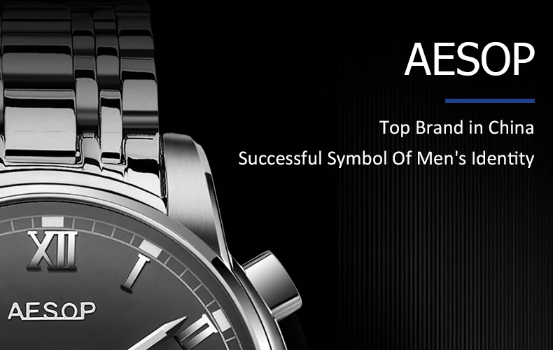 AESOP автоматические механические мужские наручные часы лучший бренд модные часы мужские водонепроницаемые мужские часы календарь Relogio Masculino