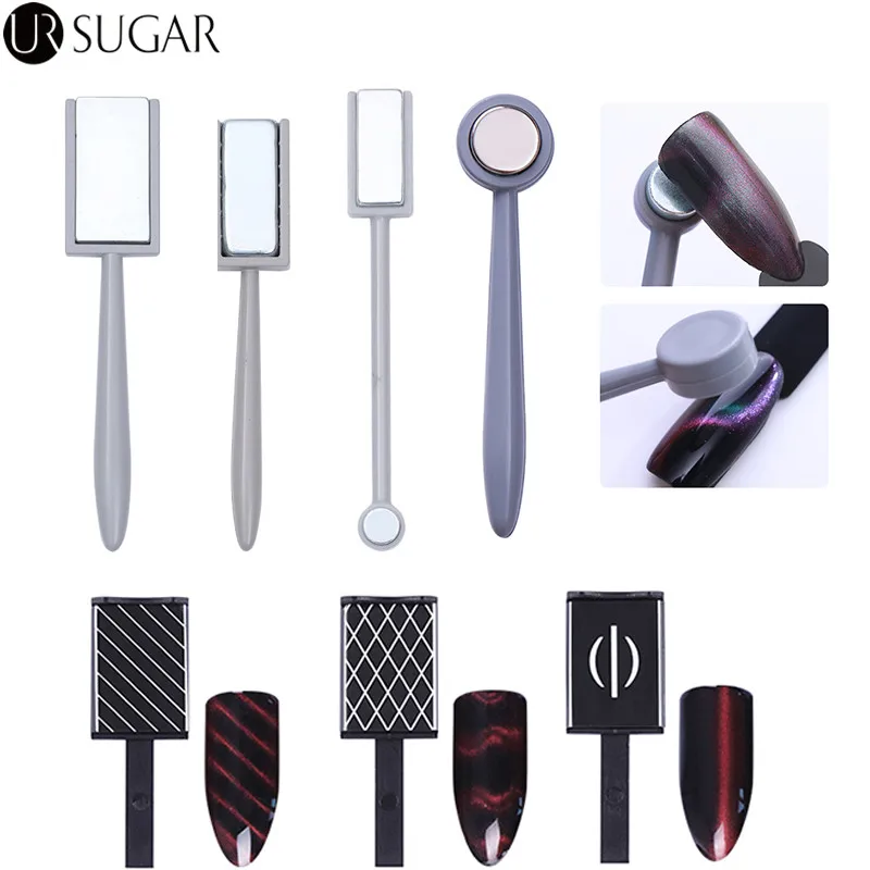 

1Pc Double-headed Magnetic Plate Magnet Pen 3D Cat Eyes Magnet Stick Slice Board for Nail Gel Polish UV LED DIY Tool