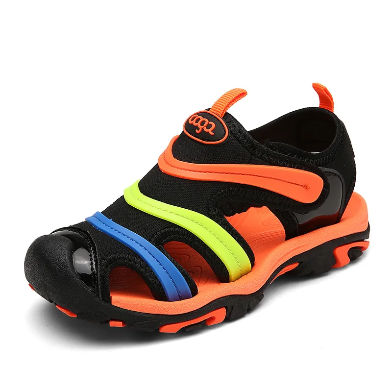 

Kids Summer Sandals New Designer Children Flats Breathable Anti-slippery Boys Girls Closed Toe Slippers Sandalias Fashion Shoes