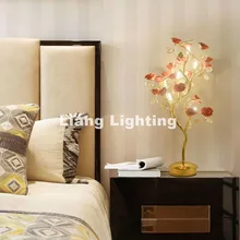 Настольная лампа в винтажном стиле, креативная керамическая Роза, настольная лампа для гостиной, спальни, прикроватная лампа в стиле АР-деко