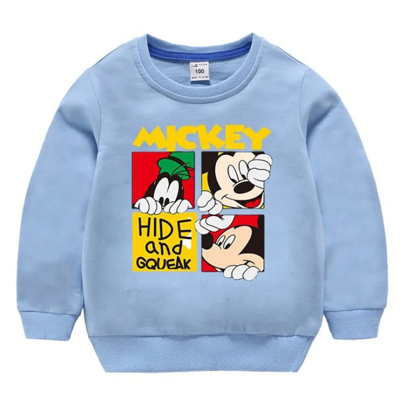 Moggi Cat Cartoon Mickey Boys Sweatshirts for Little Kids Clothes 1-8Years Autumn Spring Children Long Sleeve Cotton Cloth (14)