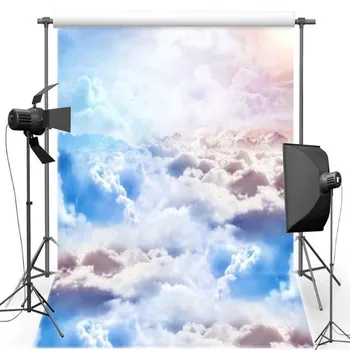

Blue Sky White Clouds Scenic Wall Backgrounds Vinyl cloth High quality Computer print party backdrop