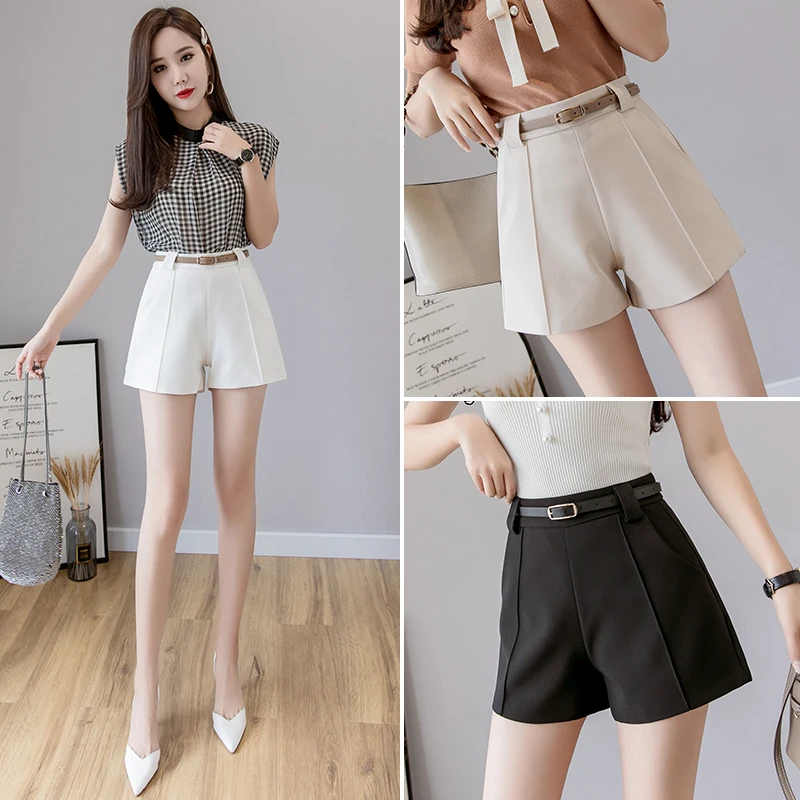 black suit shorts womens