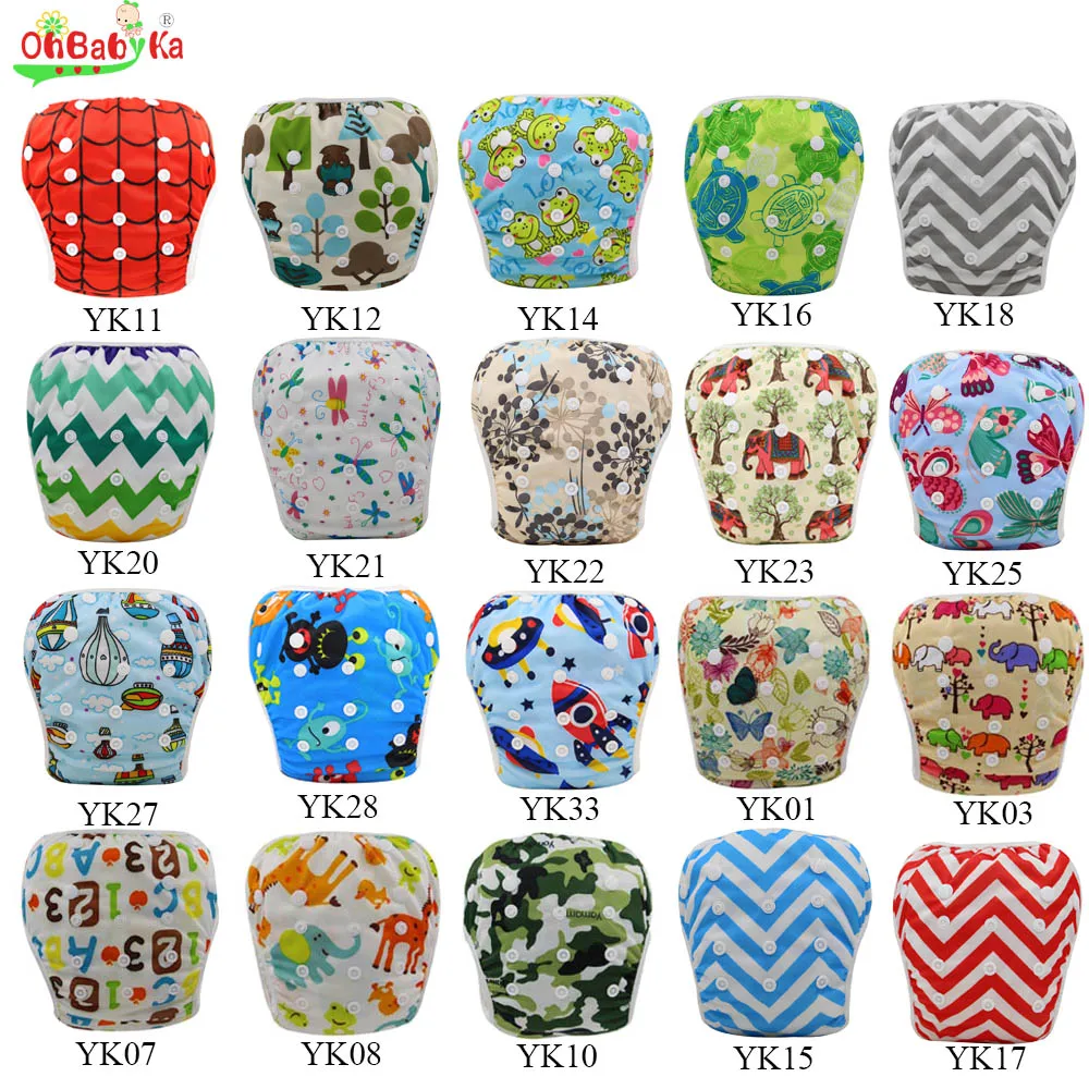 ohbabyka bambino delle ragazze dei ragazzi swim pannolino riutilizzabile neonato costumi da bagno bambino regolabile pannolini