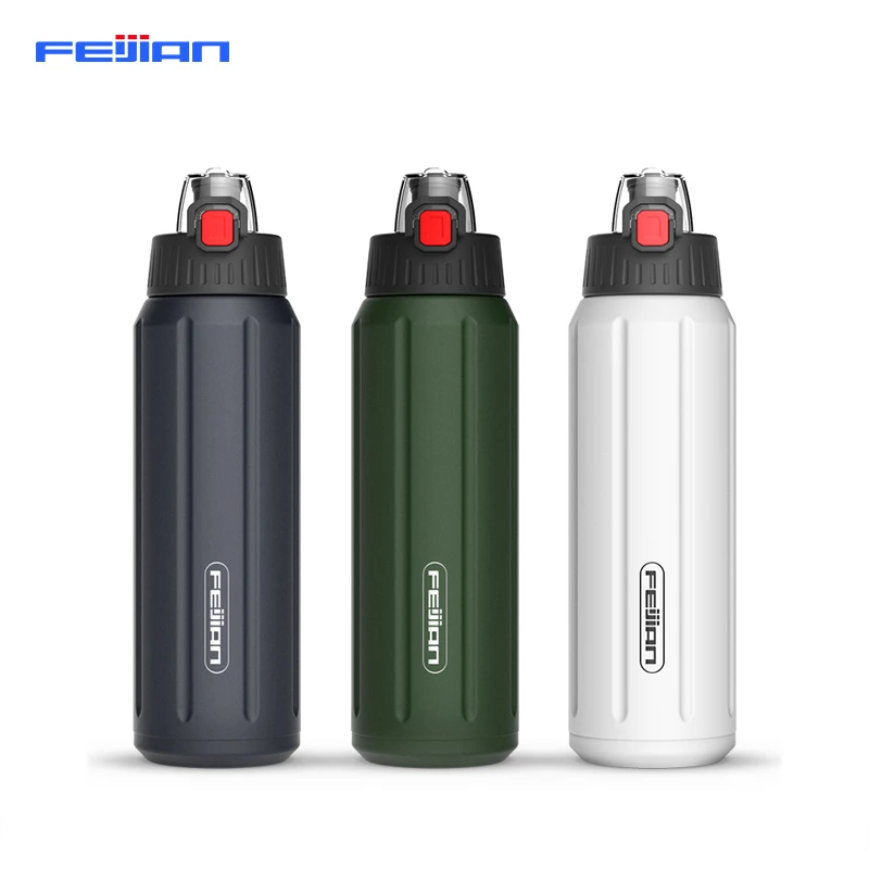 Feijian Thermos Shaker Bottle Portable Sport Water Bottle Double 