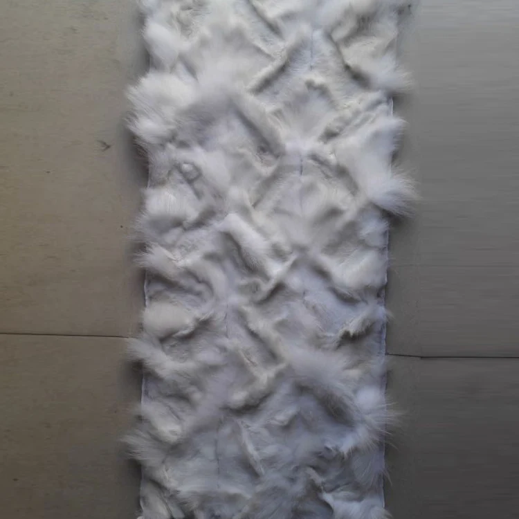 Real white fox fur plate genuine fox leg fur rug /fur blanketin Fur