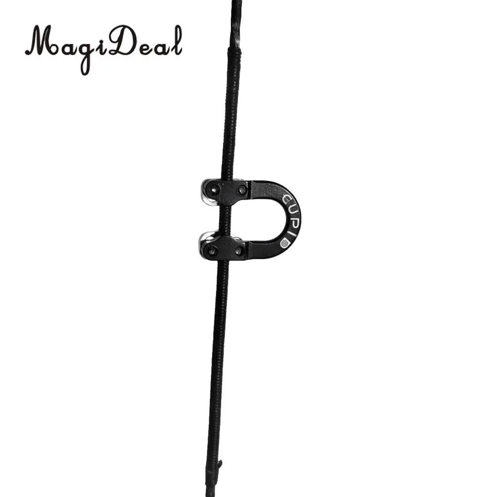 MagiDeal Metal D Loop Archery Release Bow String Nock D Loop Archery Accessory Black