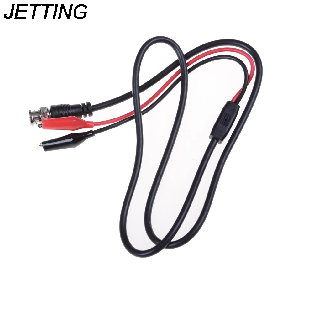 

DIY Test Probe Leads 100CM Crocodile Clips Roach Clip 1pcs BNC Q9 Male Plug to Dual Alligator Clip Oscilloscope New