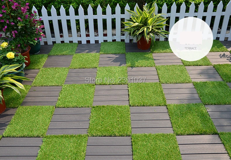New Decorative Artificial Gr Turf Floor Tiles Decking Artificial Gr Turf Floor Tiles