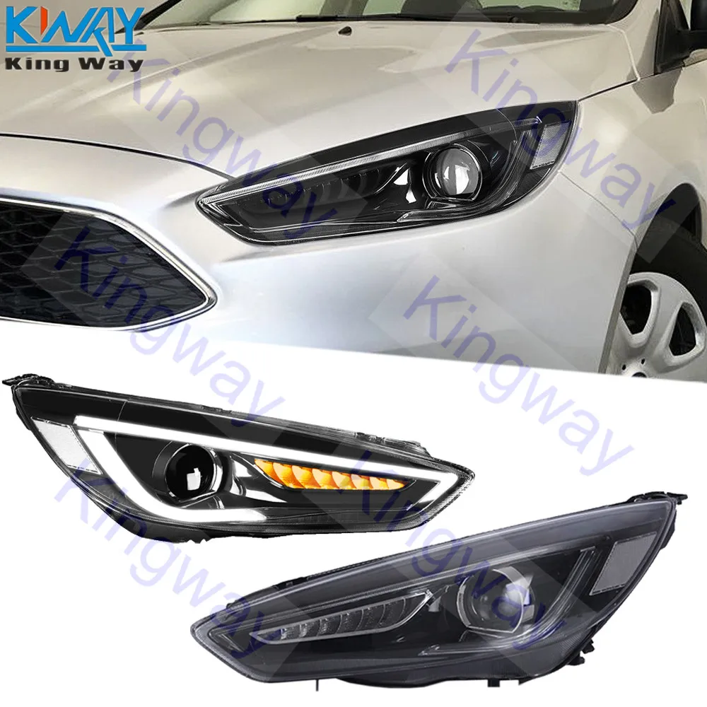 King Way-пара светодиодных фар DRL для- Ford Focus Halo прожекторная лампа