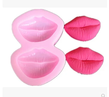 

DIY Valentine's Day sexy lips lips food grade chocolate mold silicone fondant Cake decoration mold wholesale fondant mold