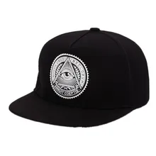 2017 Fashion Round Label Triangle Eye Illuminati Snapback Caps Women Adjustable Baseball Cap Snapbacks Hip Hop Hats