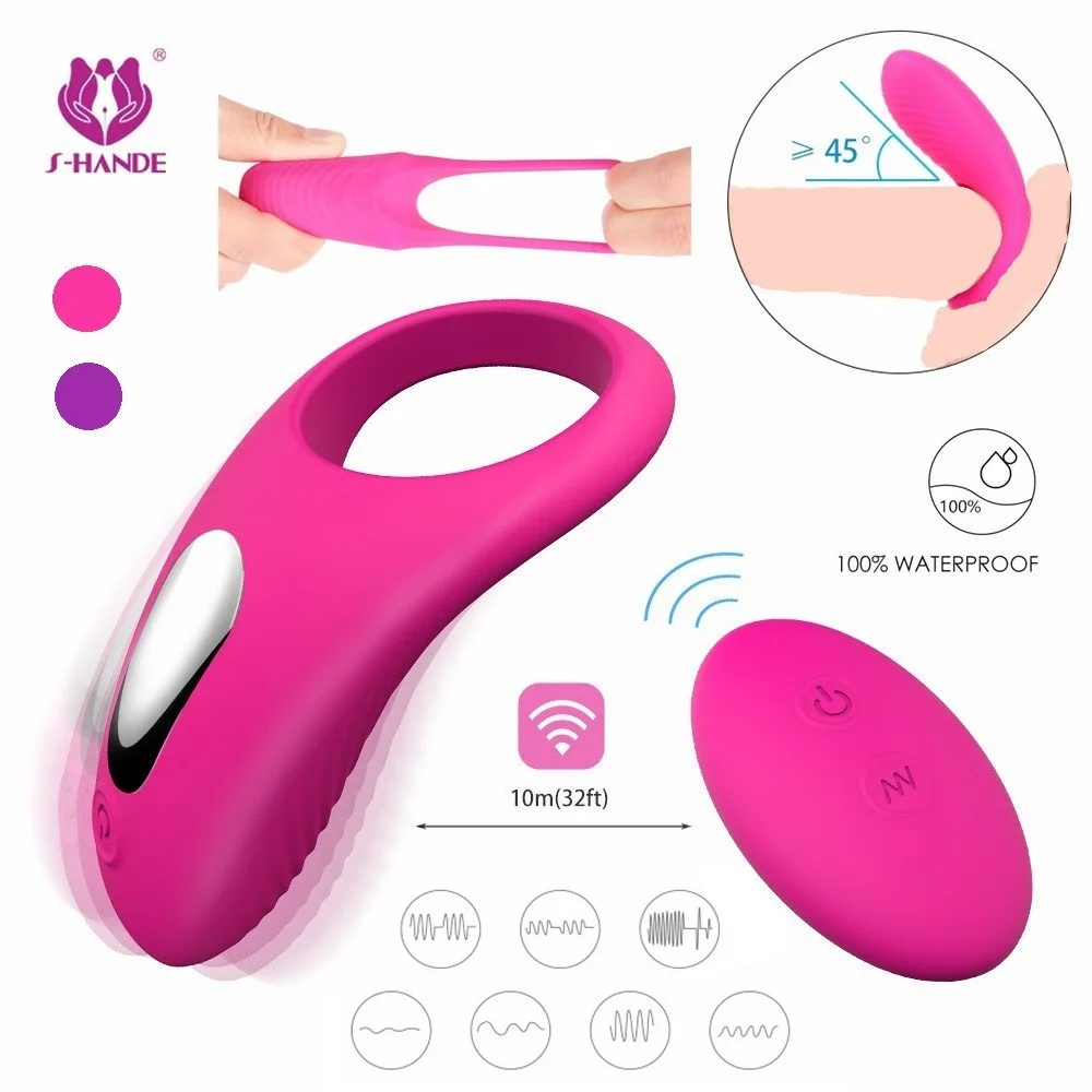SHD-045 Soft Silicone Wireless Penis Rings Vibrator for Men Gay Adult Sex Toys Couple Cock Ring Chastity Belt | Красота и здоровье