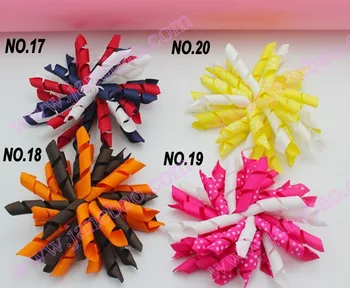 

free shipping 45pcs 3.5'' korker bows (SEW ONES) korker hair bow colorful corker hair clips mix color boutique korker bows