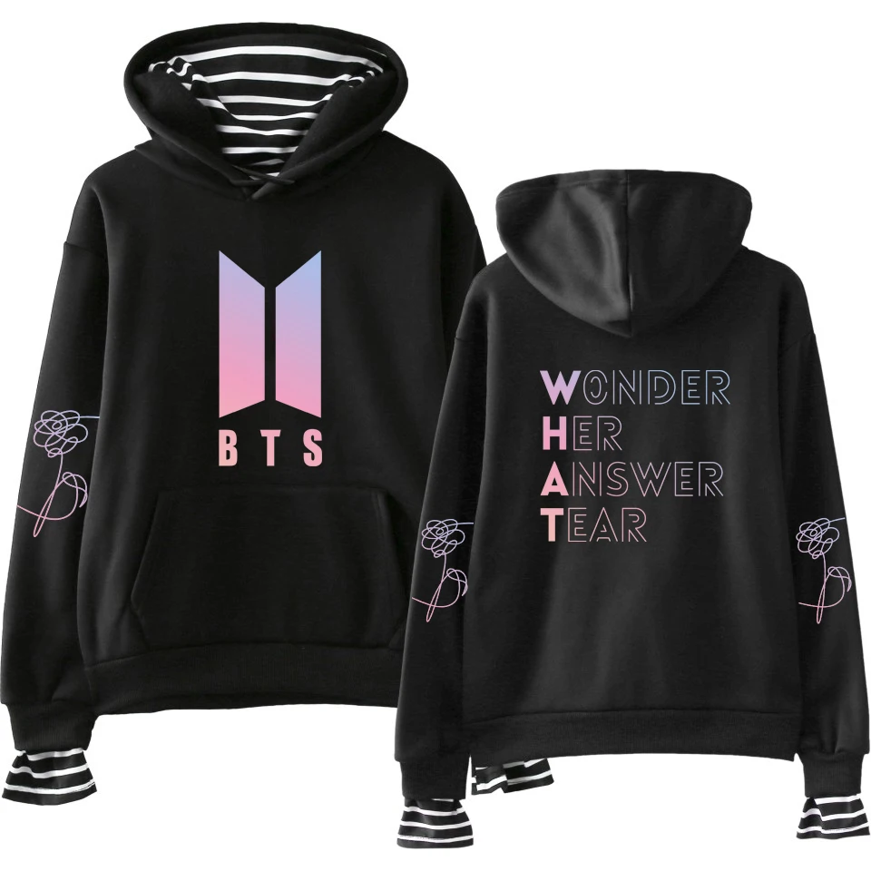 

2019 Hot Love Yourself Answer Fake Two Piece Hoodies Sweatshirts Harajuku Women/Men Hip Hop Hoodies Clothes Plub Size 4XL