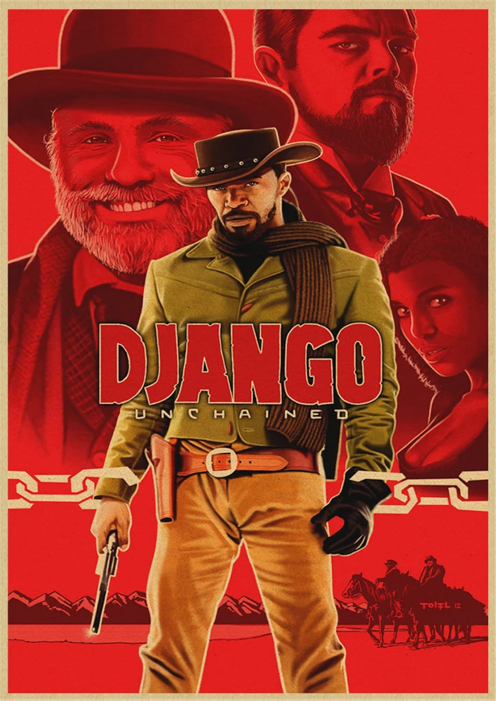 Классический фильм Django Unchained Квентин Тарантино Ретро плакат крафт-бумага кафе домашний декор стен Живопись