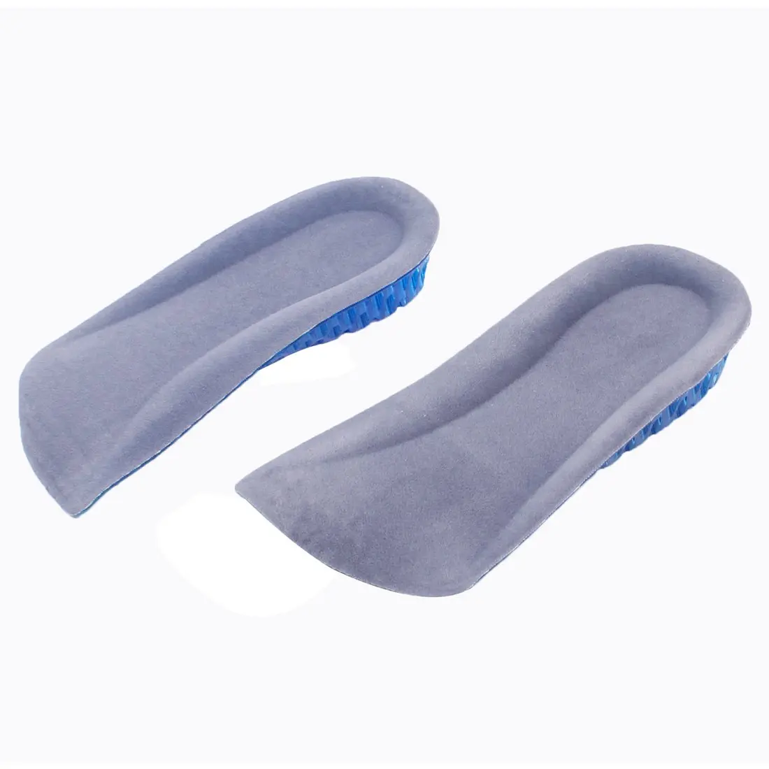 

2 Pcs Clear Blue Gray 1.1" Height Heel Increase Silicone Gel Insoles Pads