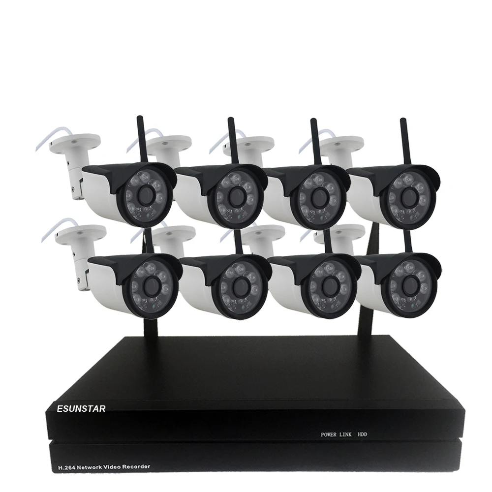 Безопасности Системы 8 ch открытый Беспроводной HD 2MP 1080 P NVR 4 шт. 720 камеры YUCHENG |