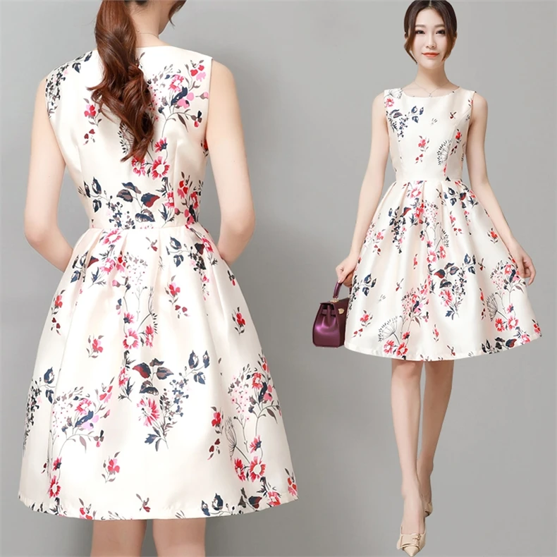 De Las Mujeres elegantes Vestidos de Dama O Cuello Vestidos Lindos de La Muchacha Vestidos de Longitud de La Rodilla S/M/L/XL/XXL/42/44/46/48/50|embroidery dress|dress lengthwomen dress - AliExpress