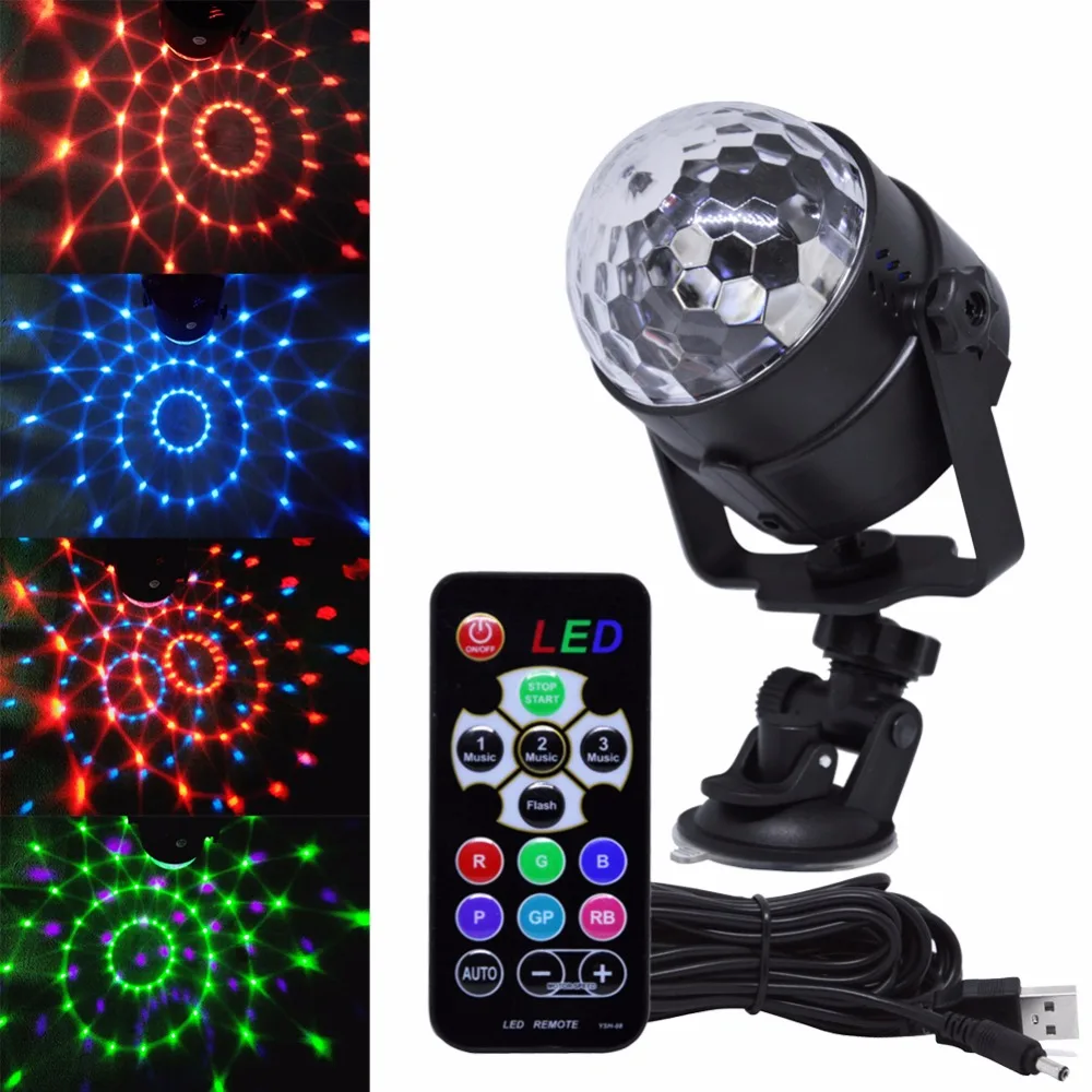 Crystal Magic Ball Led holiday light with remote Control Modes Christmas light Disco party Light Party Lamp decoration