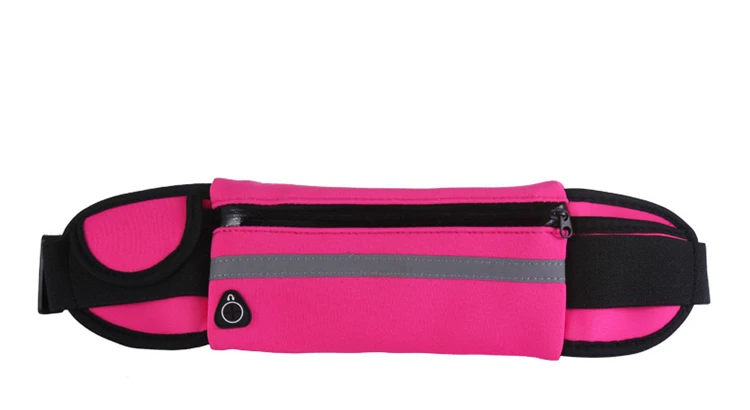 Runseeda сумка на пояс для бега на открытом воздухе, водонепроницаемая сумка на ремне для бега, женская сумка для спортзала, фитнеса, сумка для мобильного телефона, для хранения ключей - Цвет: Rose-Red