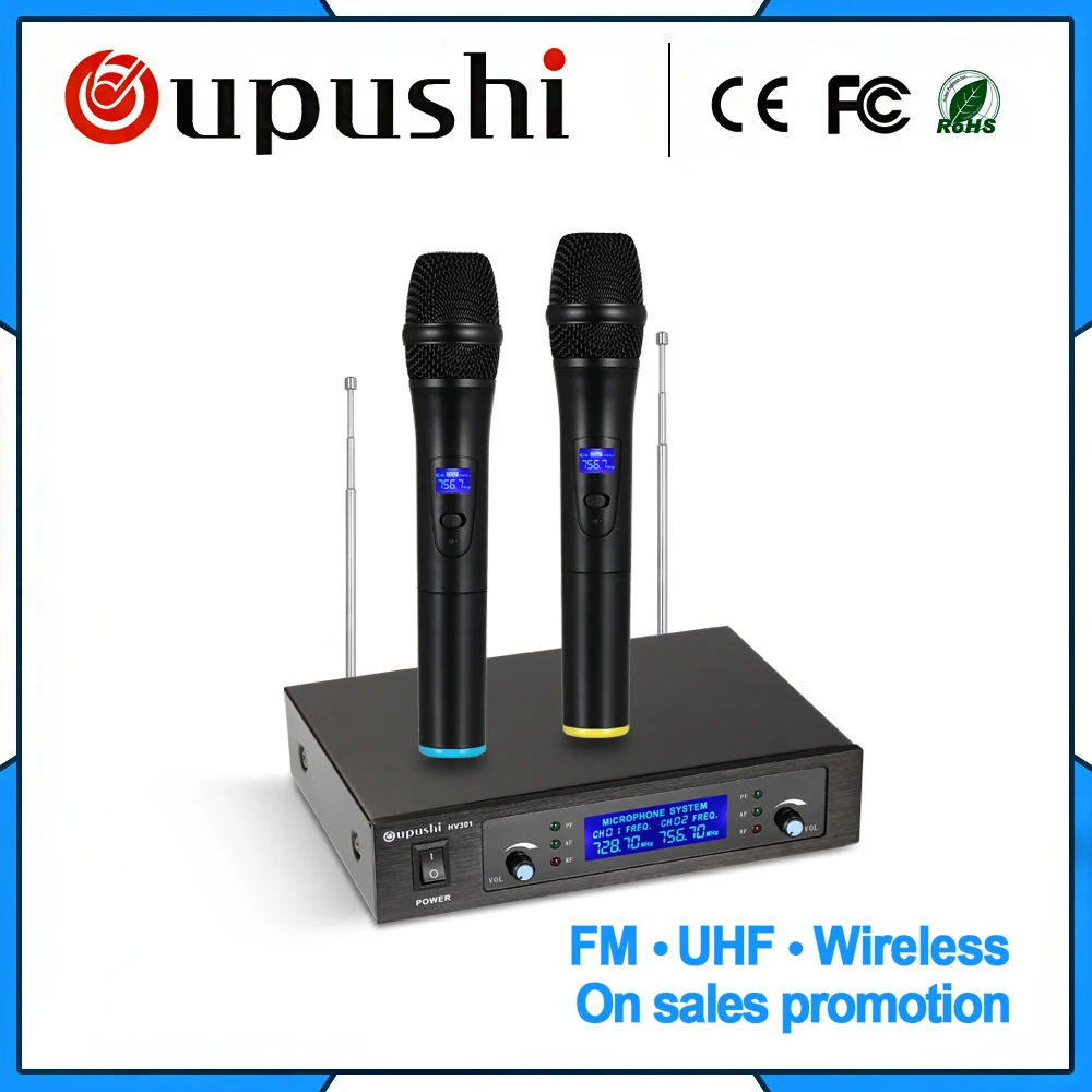 Low Price echo mic uhf dual-channel wireless microphone system | Электроника