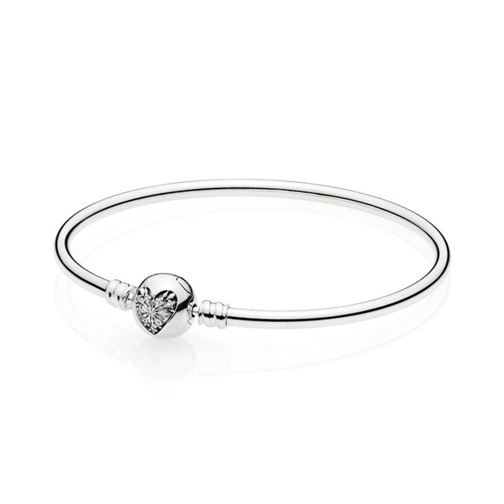 

NEW 100% 925 Sterling silver 1:1 Original Authentic 596404CZ Charm Basic Bracelet Suitable DIY Beaded Women Jewelry