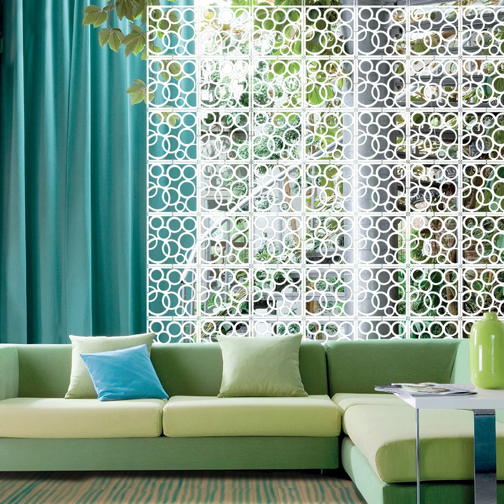 Pannelli Divisori In Plastica | 12 Pezzi 40x40 Cm Per Stanze, Bianco - Foto 9