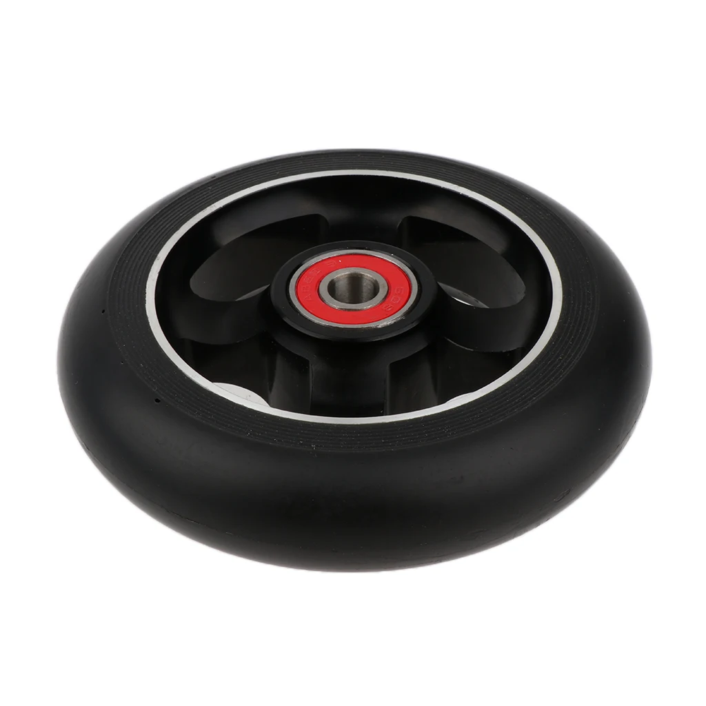 2pcs Replacement 100mm Push/Kick/Stunt Scooter Wheels with Bearings & Bushings