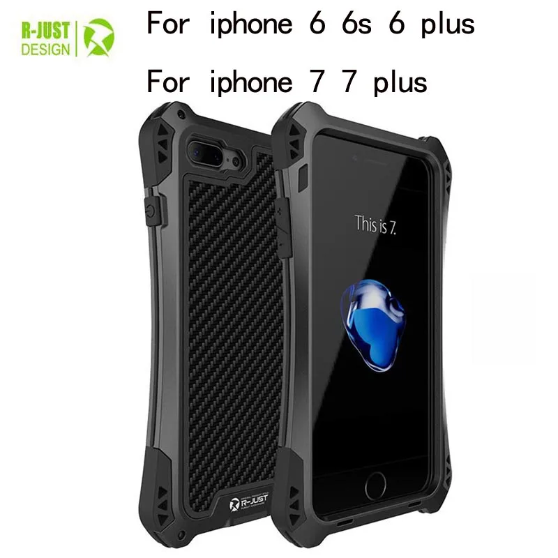 bilder für R-JUST Wasserdicht fall für iPhone 7 7 plus 6 6 s 6 plus abdeckung Metall phone cases für iPhone 7 fall Gorilla Gehärtetem glas bilder für R-JUST Wasserdicht fall für iPhone 7 7 plus 6 6 s 6 plus abdeckung Metall phone cases für iPhone 7 fall Gorilla Gehärtetem glas