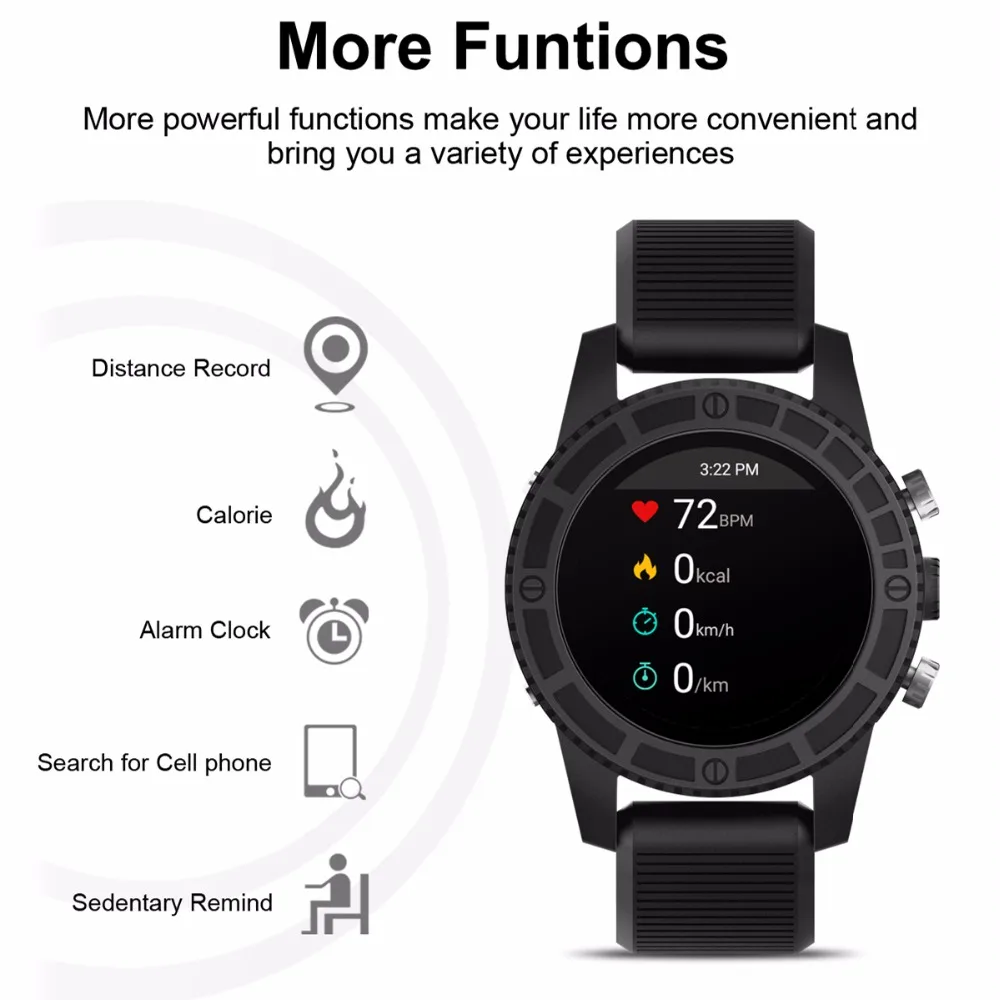 2018 I7 PK LEM7 4G Smart Watch Android 7.0 With Sim 2MP Camera GPS WIFI MTK6737 1GB 16GB Smartwatch Phone Men Wearable Devices