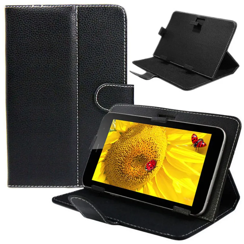  Malloom 2016 Black Universal Slim Leather Stand Case Cover for 10 inch 10.1 inch 10.2 inch Android Tablet PC Free shipping 