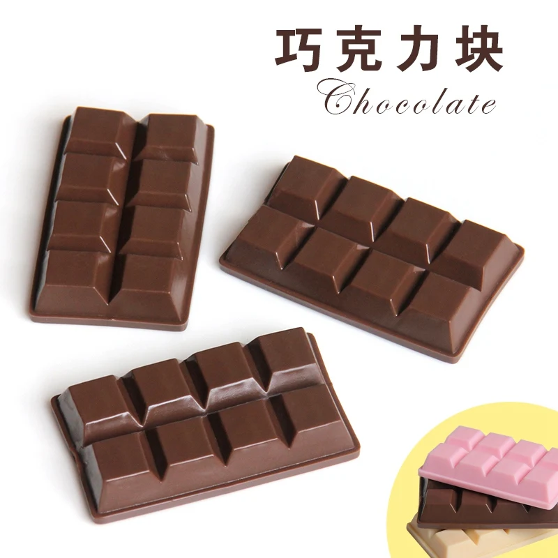 

Artificial Decorations Foods PVC Simulated Colorful Square Chocolate Block Model Imitation Snack Toys 6PC/lot