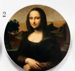 Да Винчи картина маслом настенная подвесная декоративная тарелка художественный керамический ремесло фоновое украшение Ренессанс Мона Лиза - Цвет: B