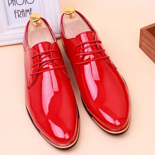 red patent leather dress shoes
