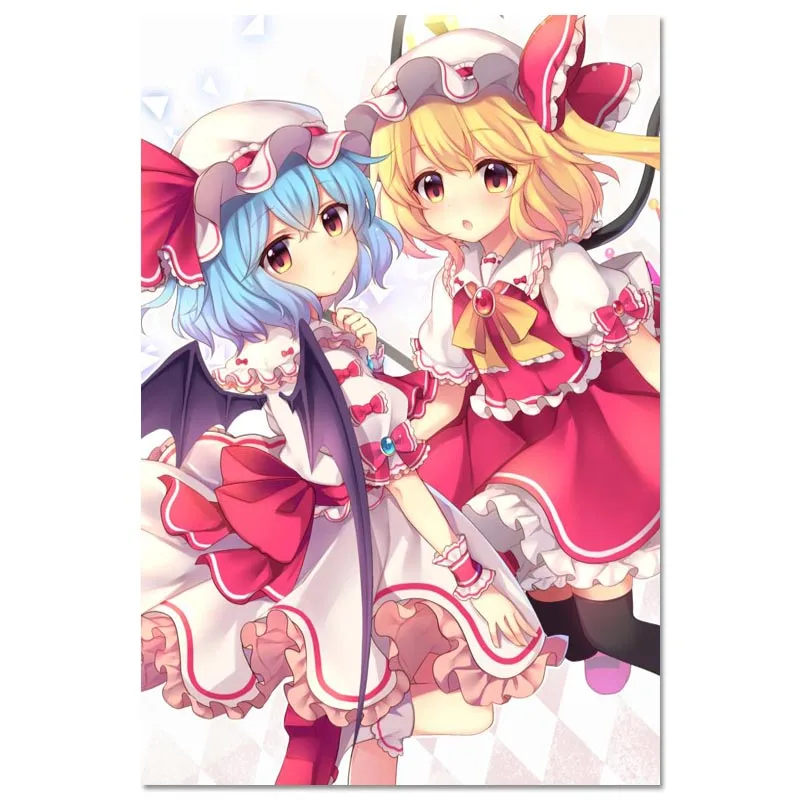 Touhou проект плакат на заказ холст плакат искусство отделочная ткань для дома ткань стены плакат печать шелковая ткань 30X45 см, 40X60 см - Цвет: Canvas Poster 12