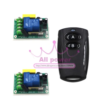 

AC 220V 30A 315MHZ 1CH Wireless RF Remote Control Switch Transmitter AB Buttons + 2 Receivers