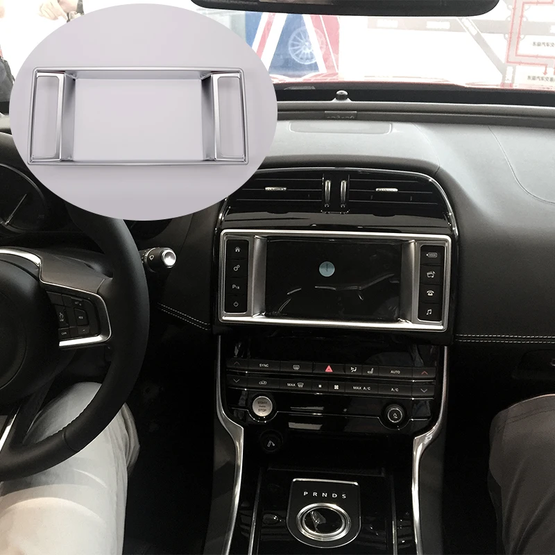 Серебро ABS хром автомобильная Панель навигации экран Рамка Накладка для Jaguar XE F-Pace f pace X761- автомобильные аксессуары