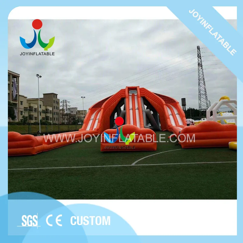 

Giant amusement park inflatable long water slip slide with flame retardant for sale