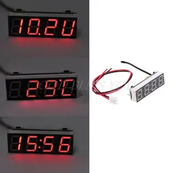 Цифровой светодиодный электронные часы время температура напряжение 3 в 1 метр 12 в 5-20 в