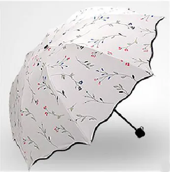 

Creative Umbrella Flower Four Seasons Three-folding Umbrella Sunny and Rainy Umbrellas