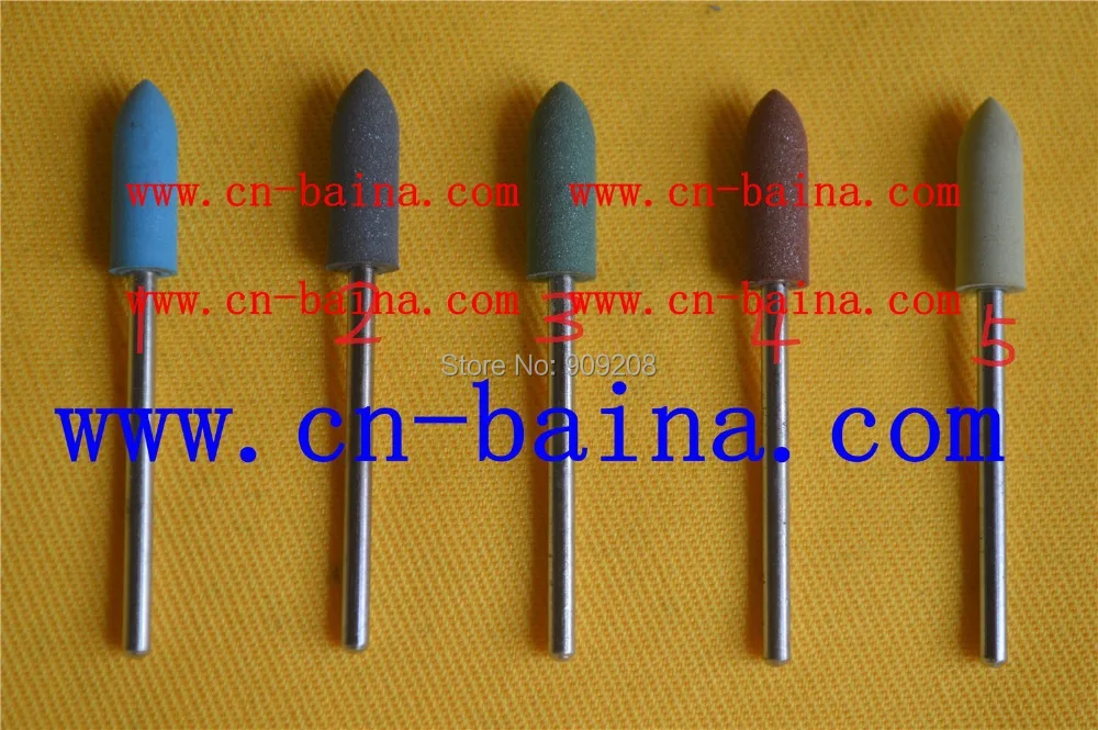 Dental denture laboratory material cylinder silicon rubber polisher points set kit polishing tool shank 2.35mm | Красота и здоровье